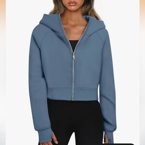 Women's Blue Zip-Up Hoodie